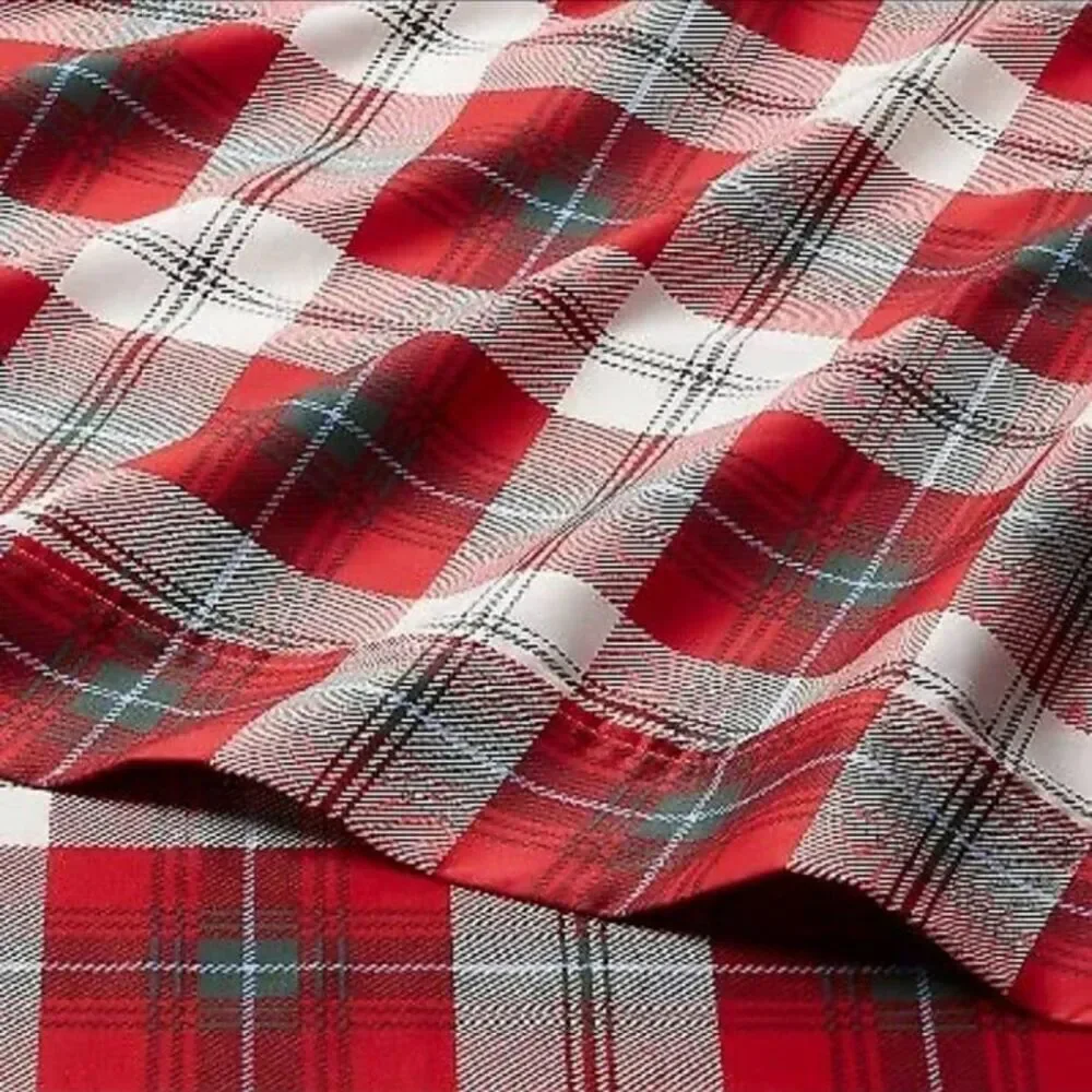 Threshold’s 400 Thread-count Holiday Plaid  Performance Sheet Set